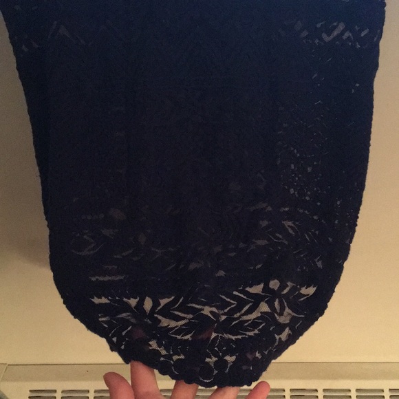 Navy Short Sleeved Anthropologie Shirt - Picture 4 of 4